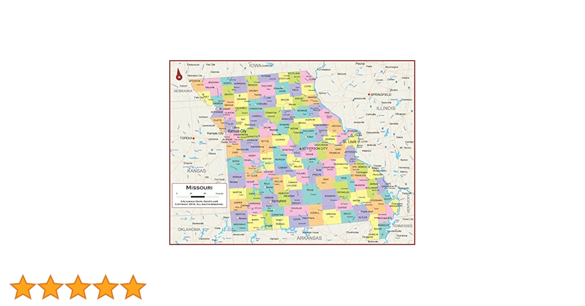 Printable Map Of Missouri Counties