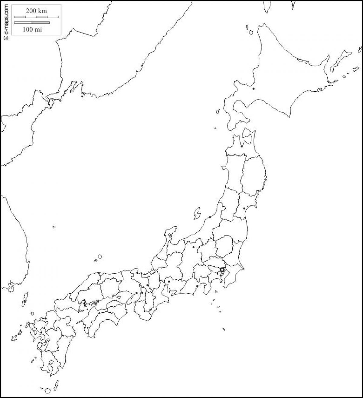 Japan Map Printable