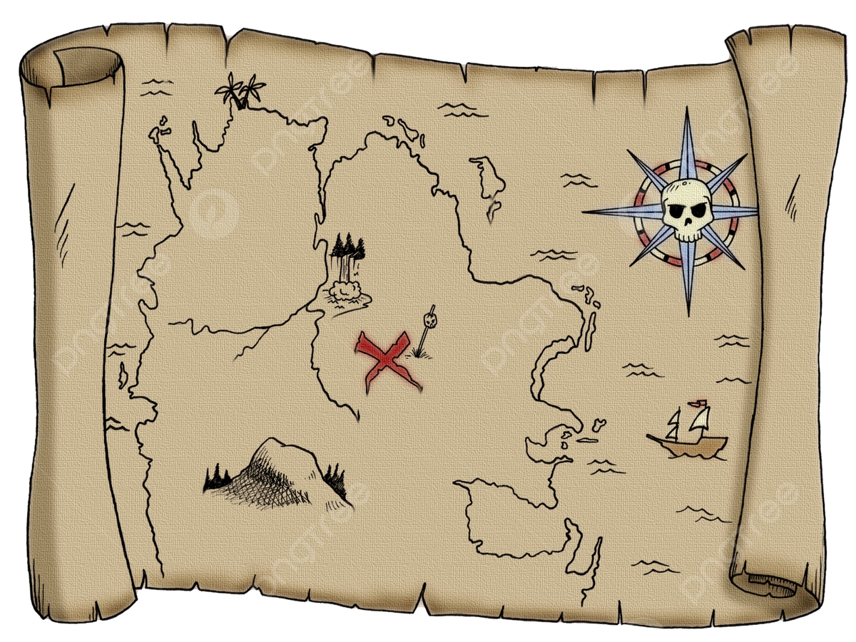 Blank Treasure Map Paper Drawing Skull Photo Background And Picture For Free Download Pngtree
