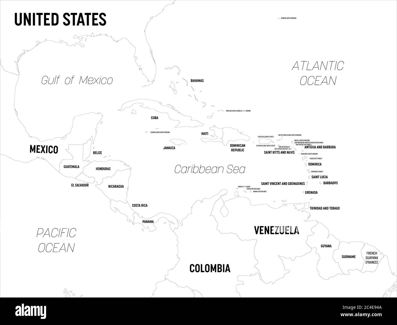 Printable Map Of Central America