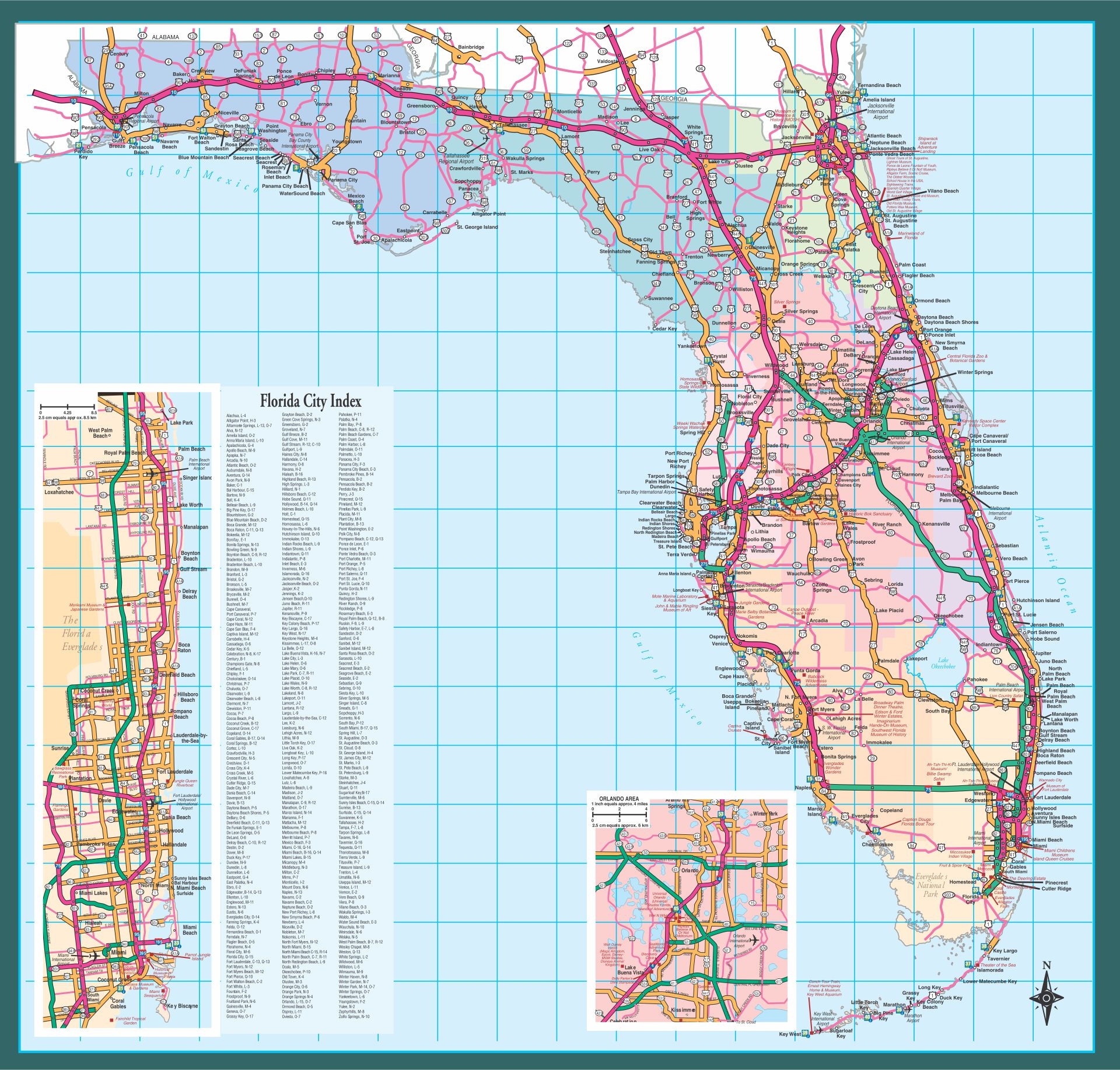 Map Of Florida Printable Free