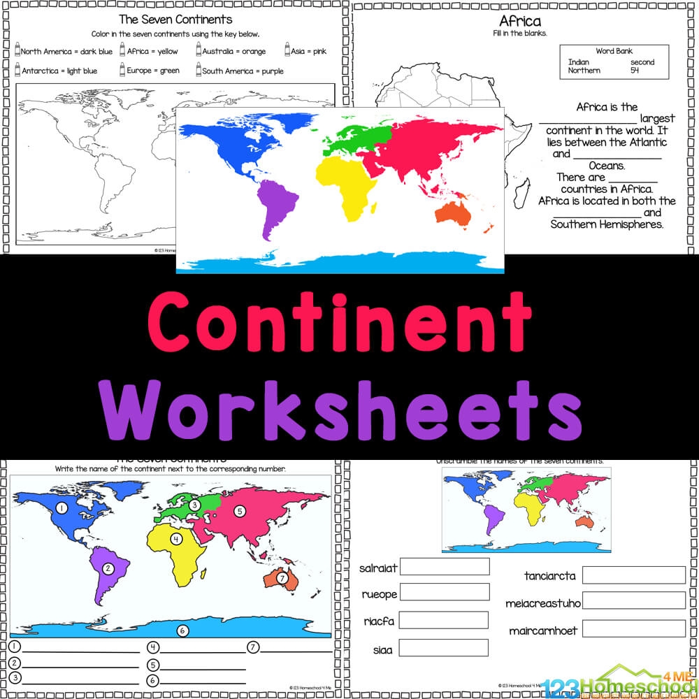Free Printable Map Of The Continents And Oceans