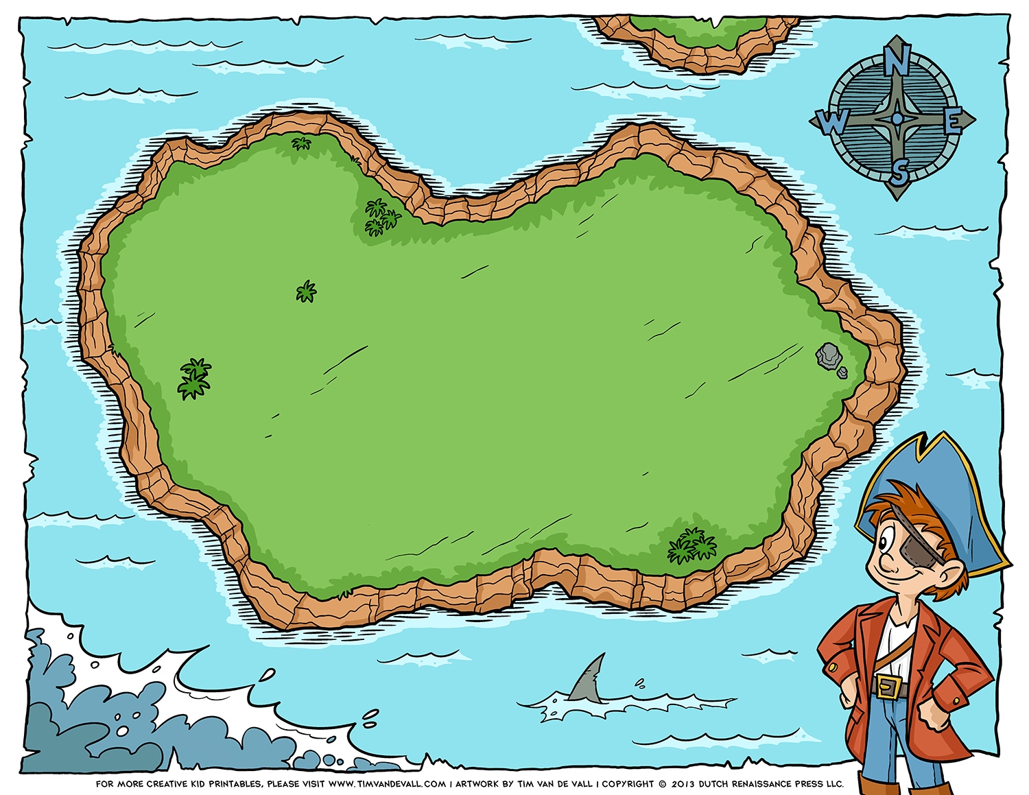 Printable Pirate Map Template