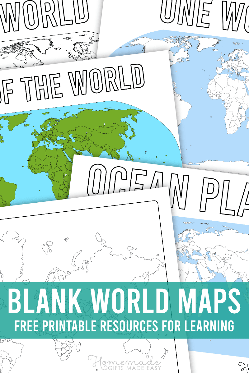 Printable World Maps Blank