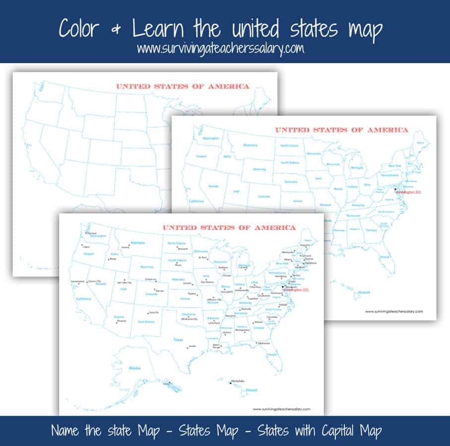 Printable United States Map With Cities