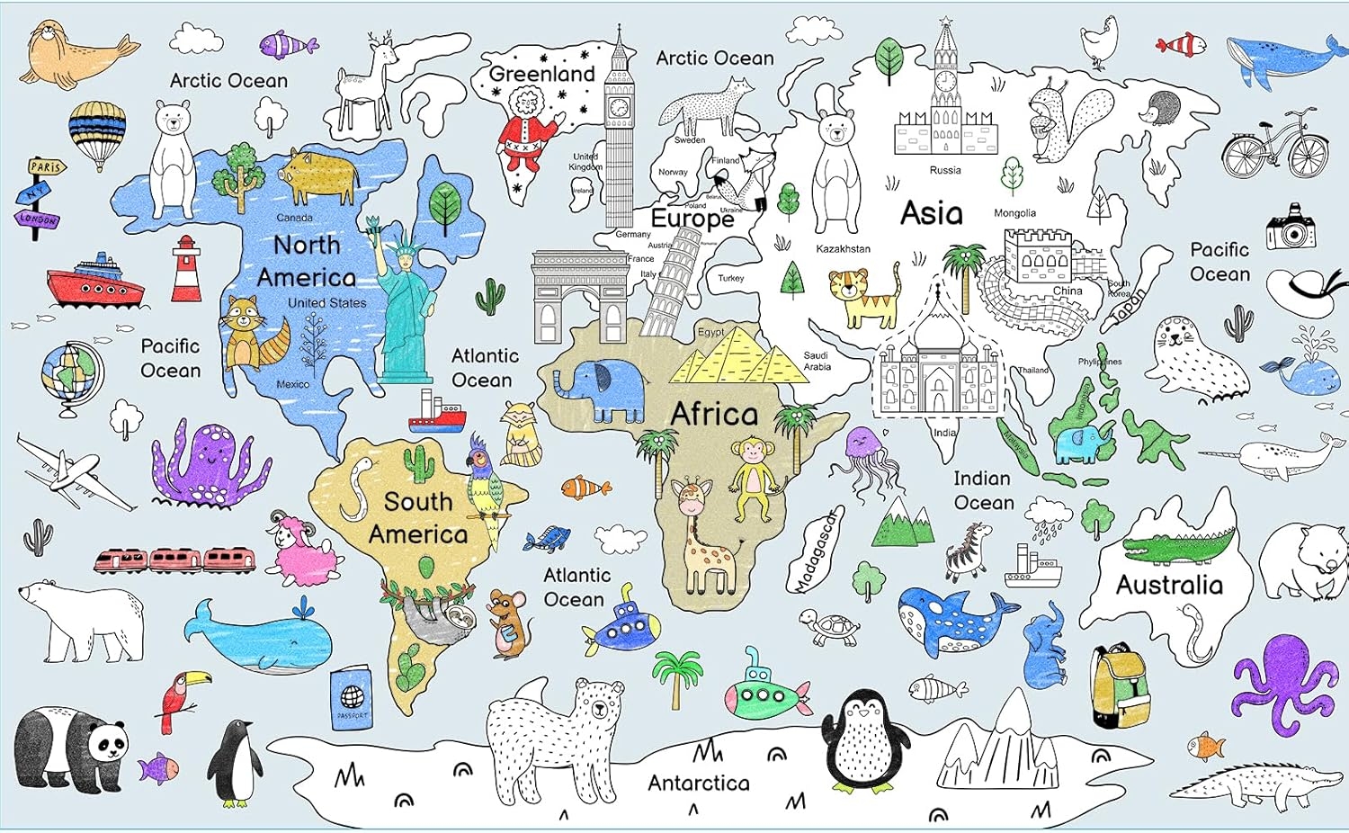Giant Printable World Map