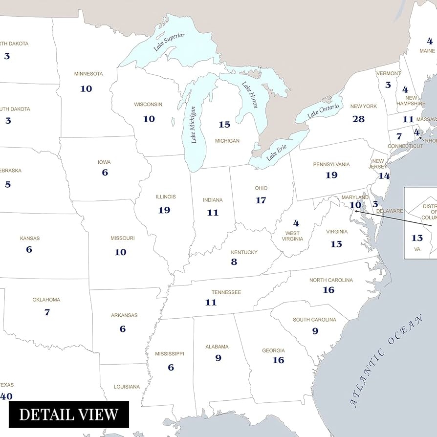 HISTORIX 2024 Updated United States Electoral College Votes By State Map Poster 24 X 30 Inch Presidential Election Electoral College Poster US President Electoral Map Poster Amazon de Stationery Office Supplies