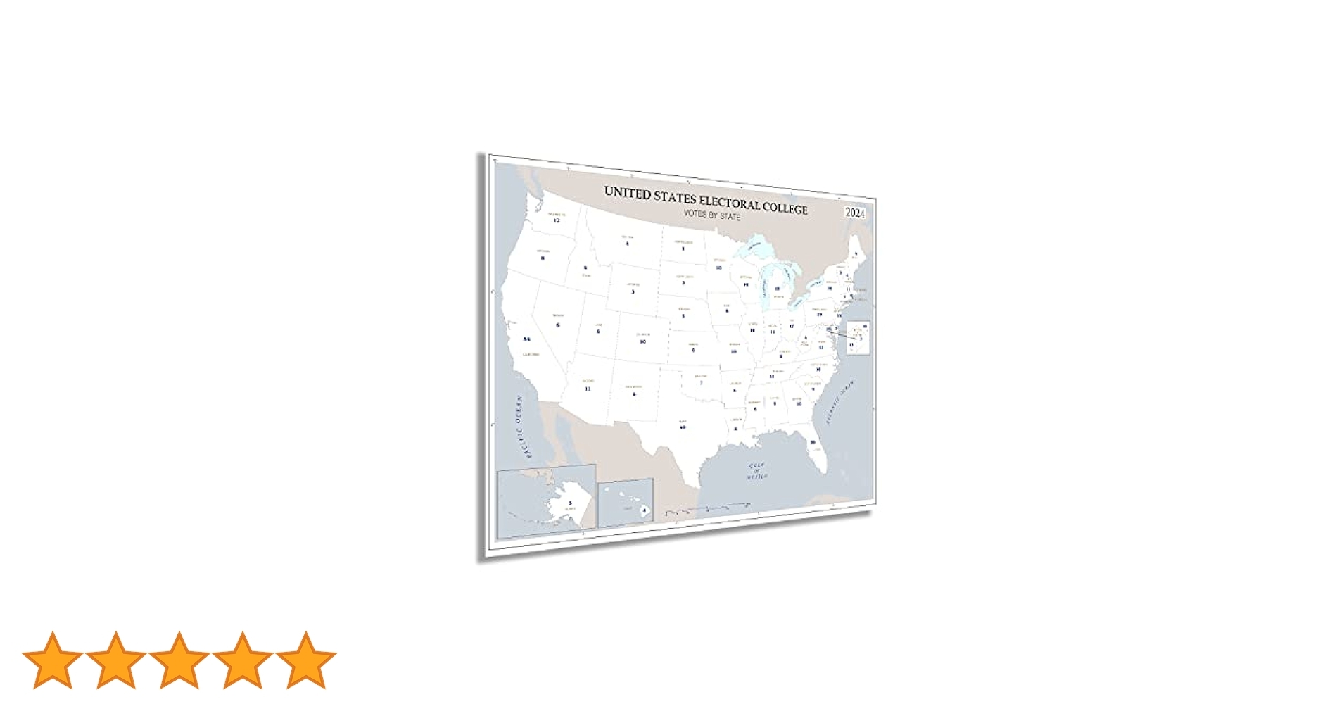 HISTORIX 2024 Updated United States Electoral College Votes By State Map Poster 24x30 Inch Presidential Election Electoral College Poster US President Electoral Map Poster 2 Sizes Amazon co uk Stationery Office Supplies
