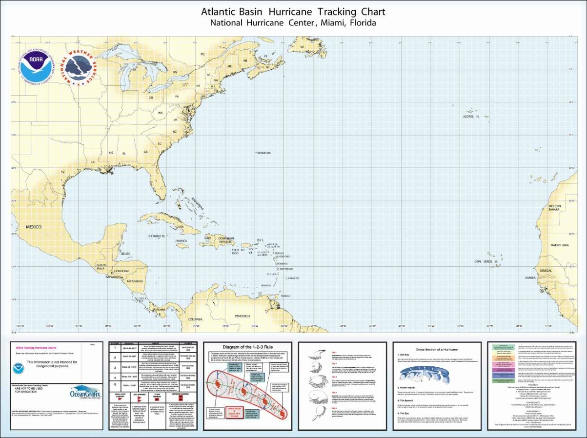 Hurricane Tracking Chart Atlantic Basin