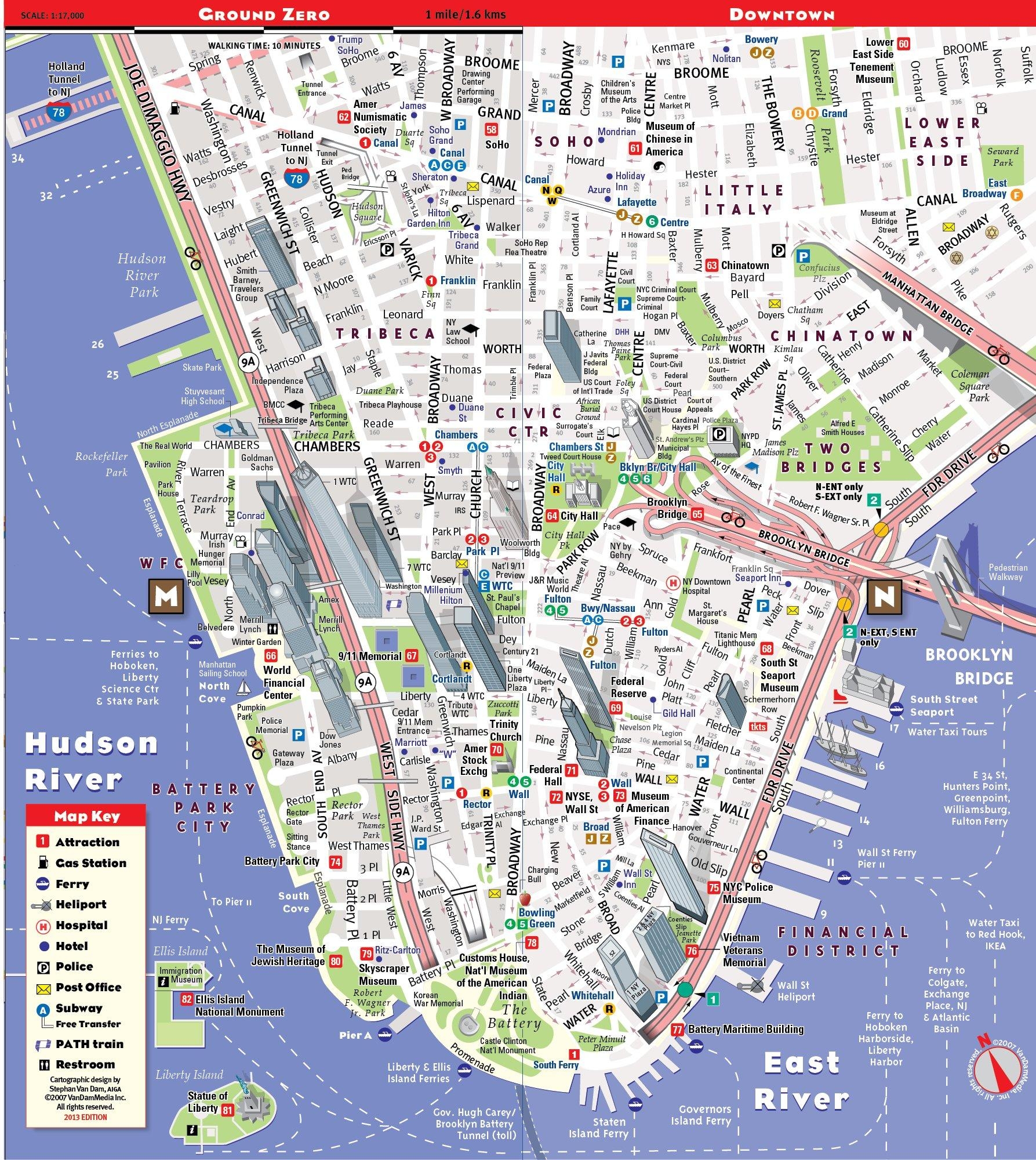 Printable Manhattan Street Map