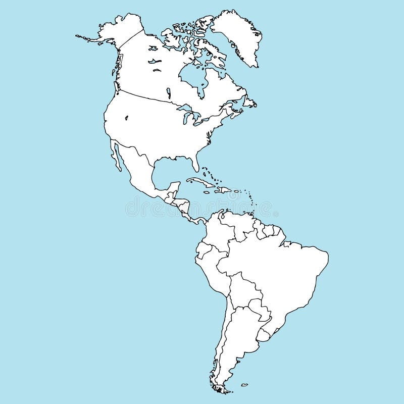 Printable Blank North America Map