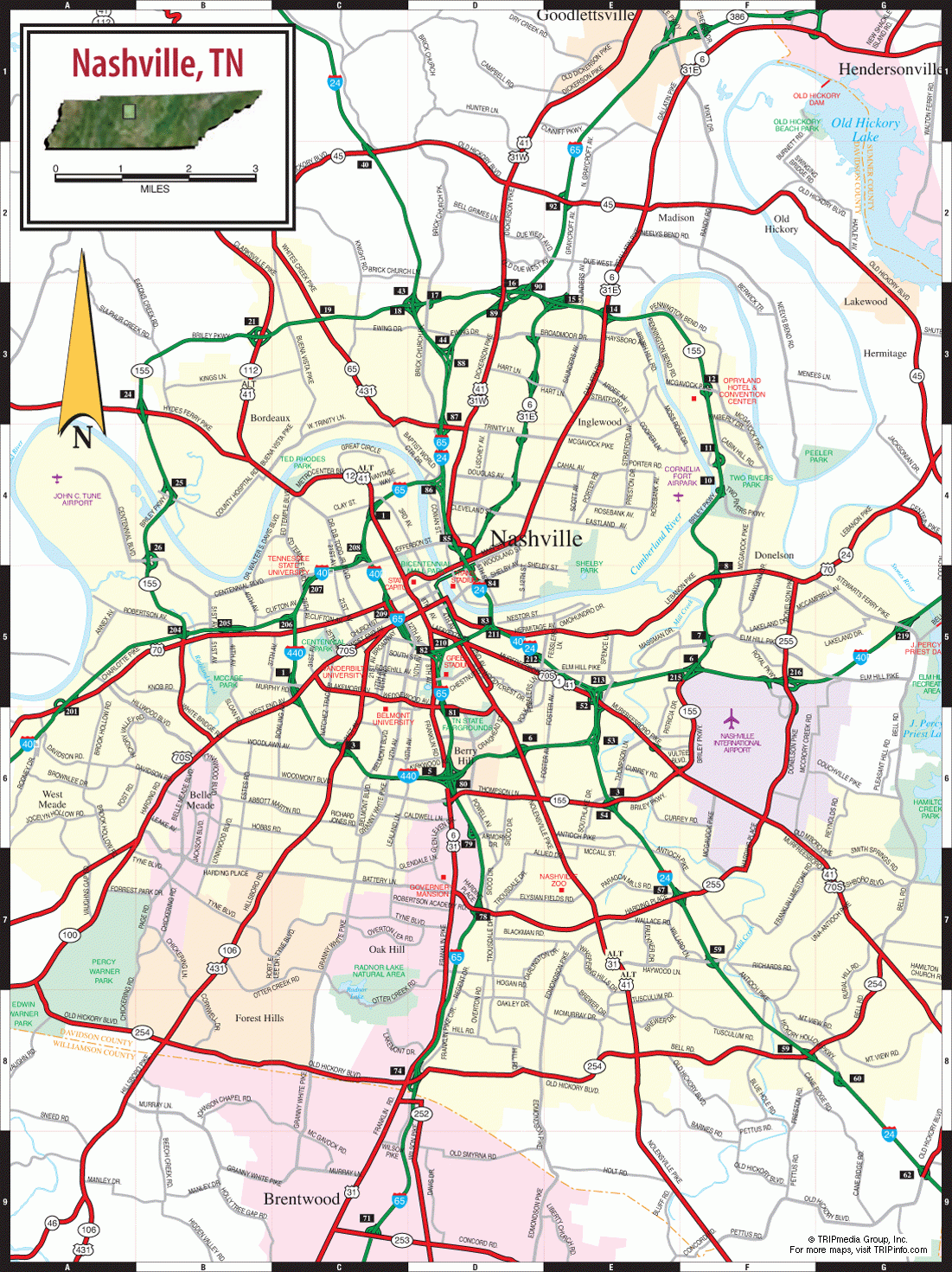 Nashville Road Map