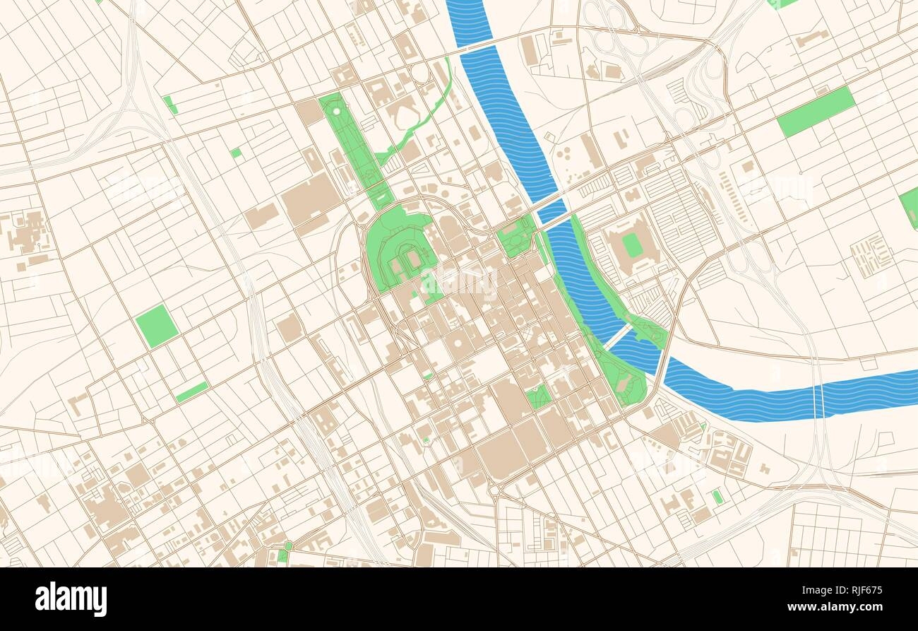 Nashville Tennessee Printable Map Excerpt This Vector Streetmap Of Downtown Nashville Is Made For Infographic And Print Projects Stock Vector Image Art Alamy