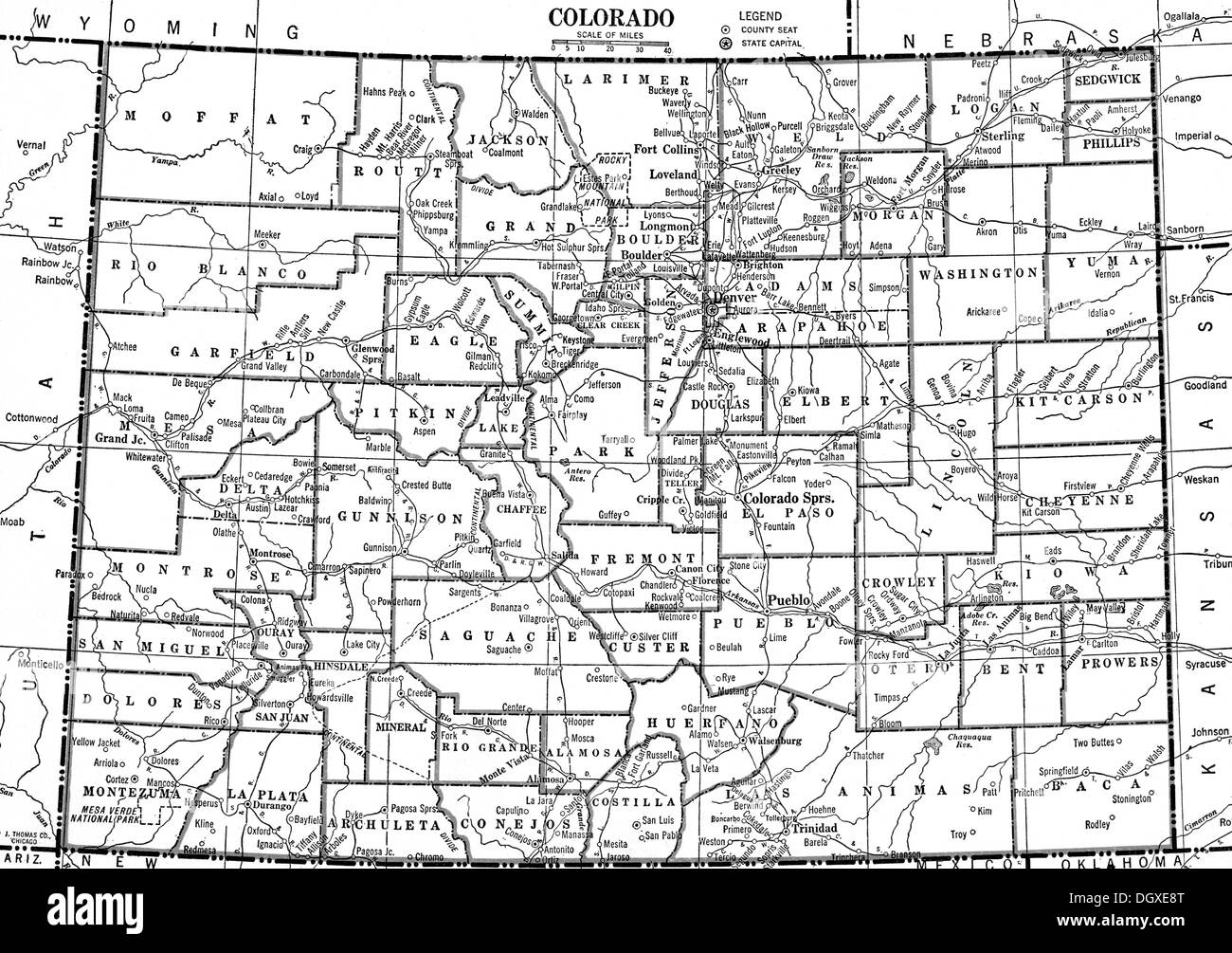 Old Map Of Colorado Hi res Stock Photography And Images Alamy