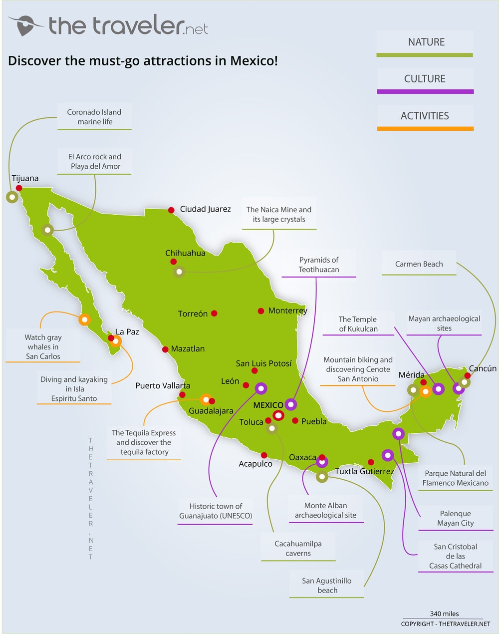 Places To Visit Mexico Tourist Maps And Must see Attractions