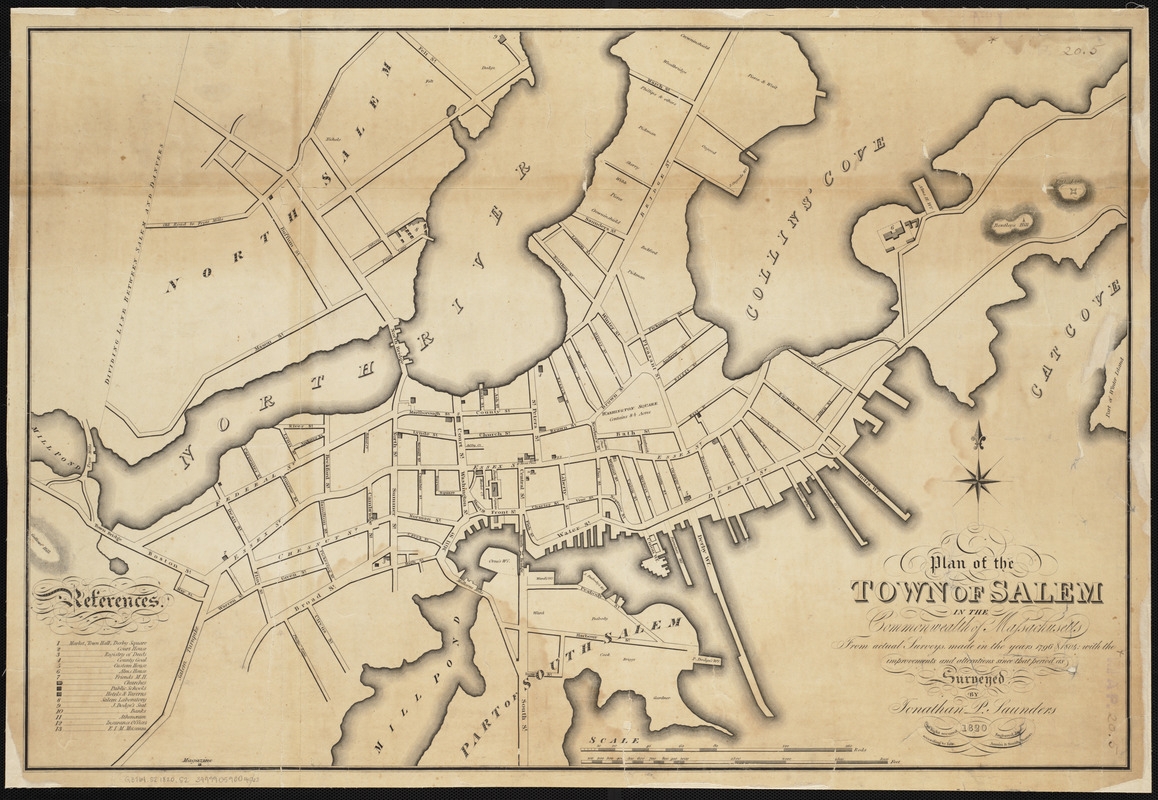 Plan Of The Town Of Salem In The Commonwealth Of Massachusetts Norman B Leventhal Map Education Center