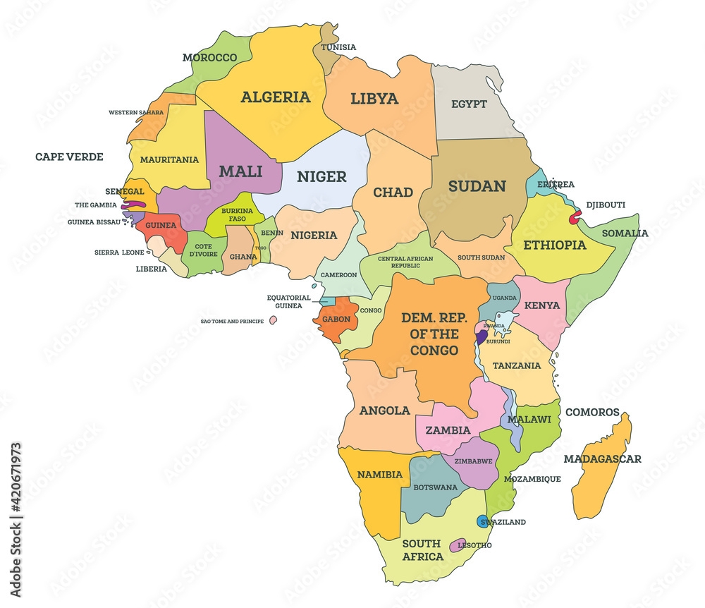 Map Of Africa Printable