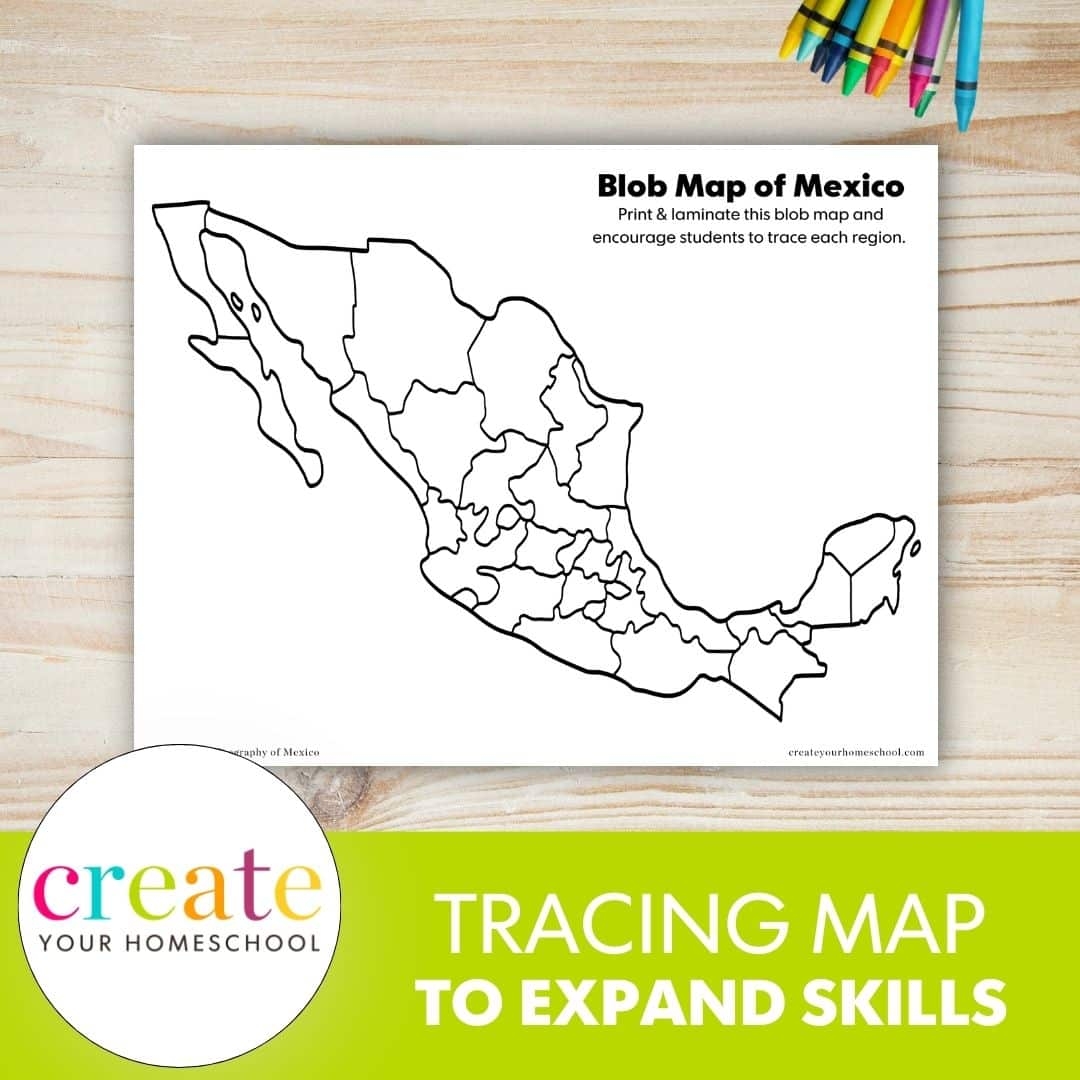 Printable Map Of Mexico Create Your Homeschool