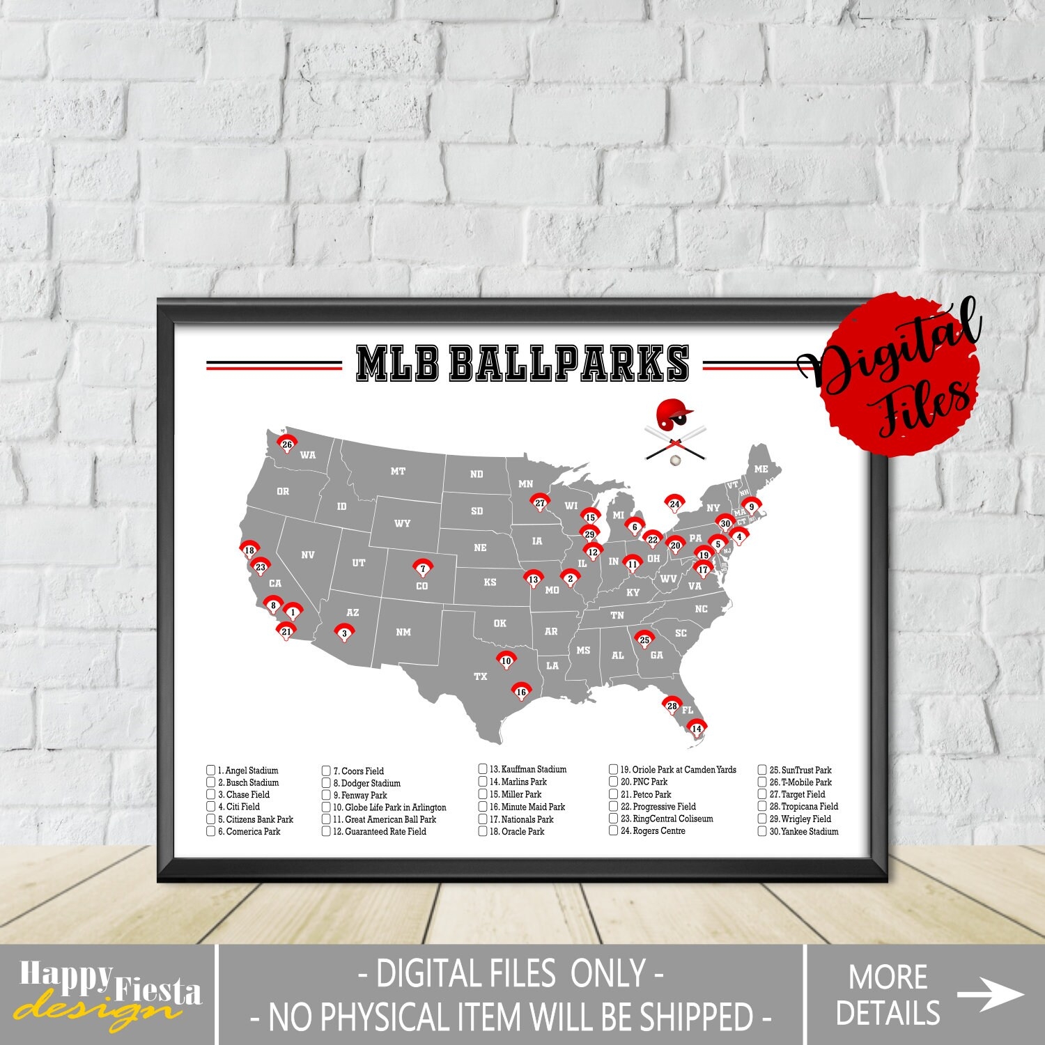 Free Printable Map Of Mlb Stadiums