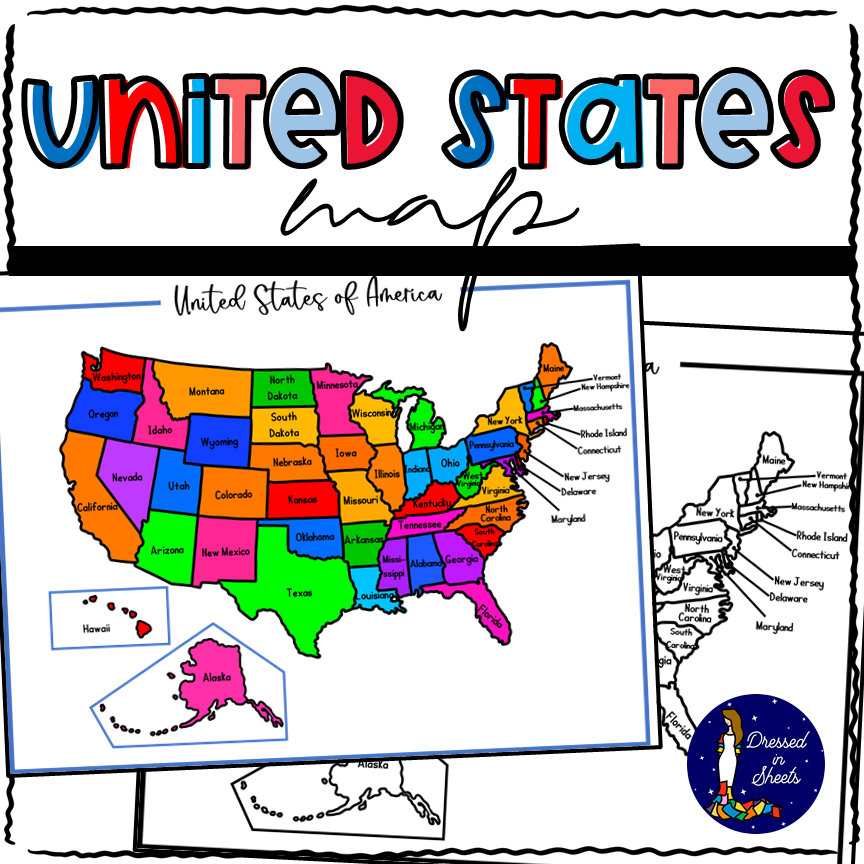 Printable States Map