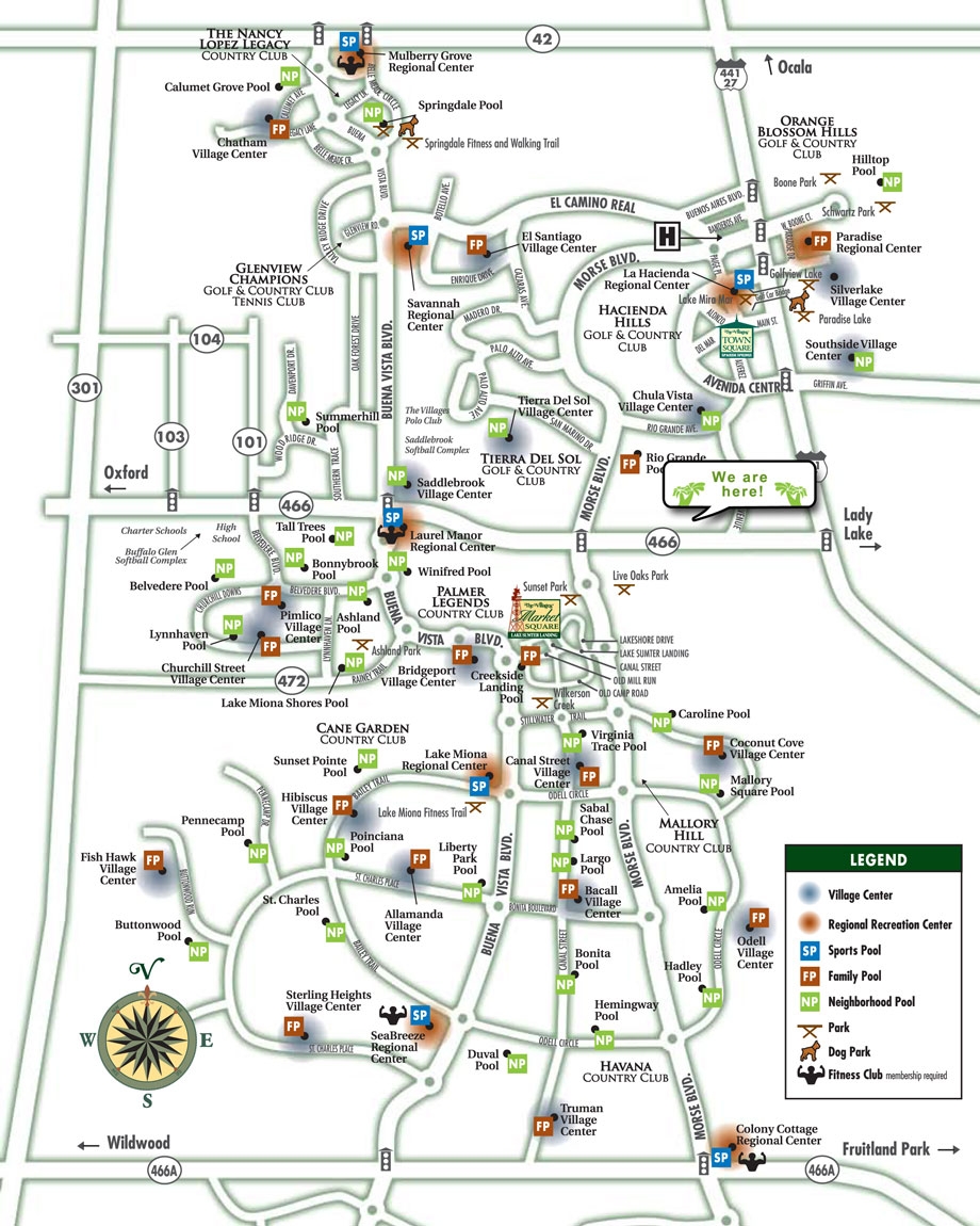 Rental Int The Villages Florida Map Location Contact TheVillagesFl4Rent