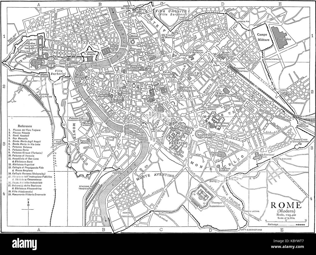Rome Map Black And White Stock Photos Images Alamy
