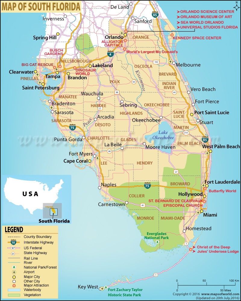 Printable Large Map Of Florida