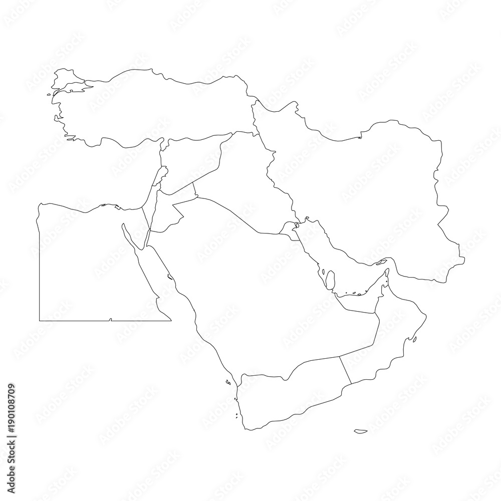 Printable Map Of The Middle East