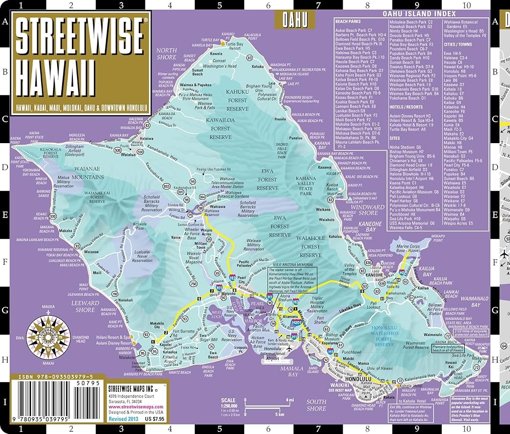 Printable Map Oahu