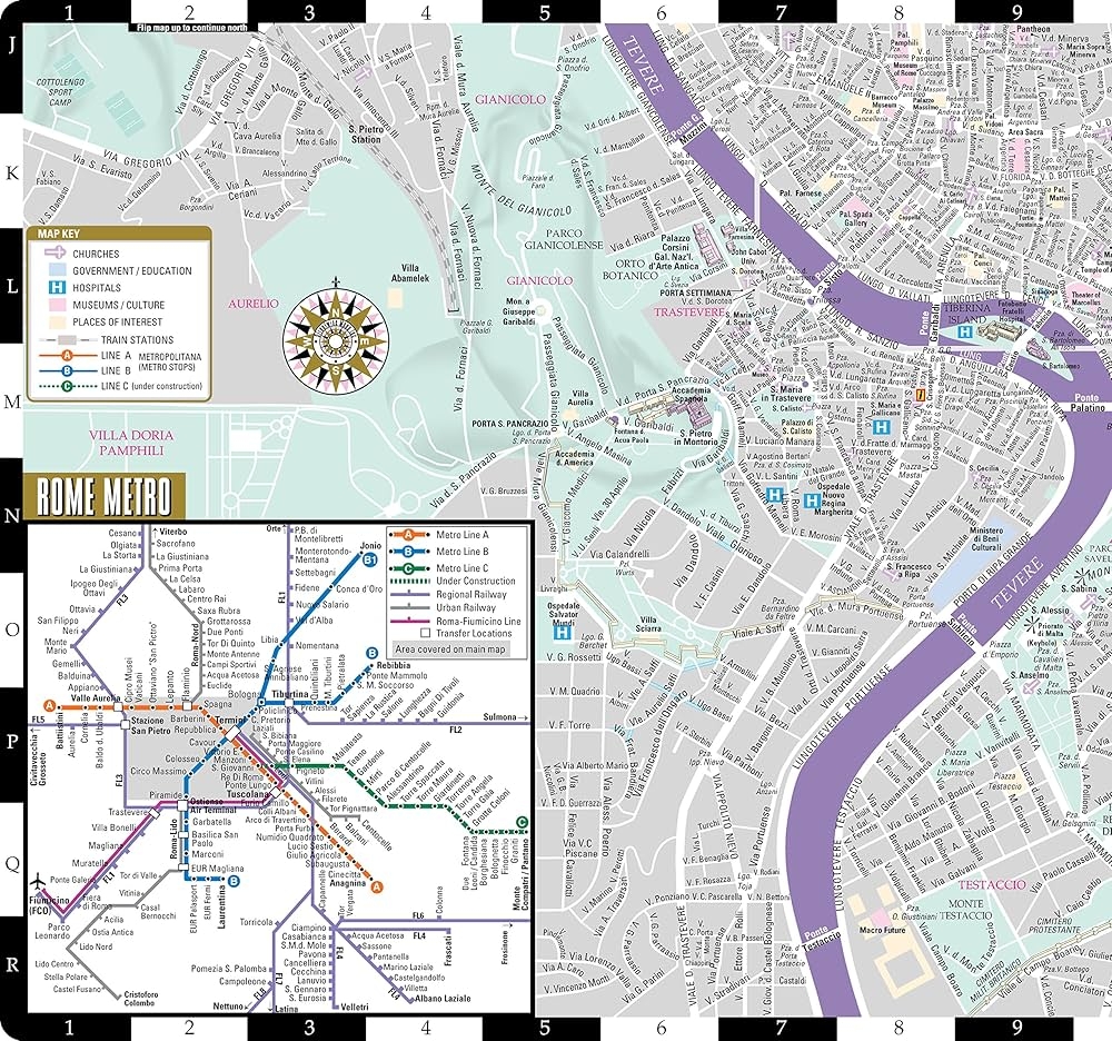 Printable Rome Map