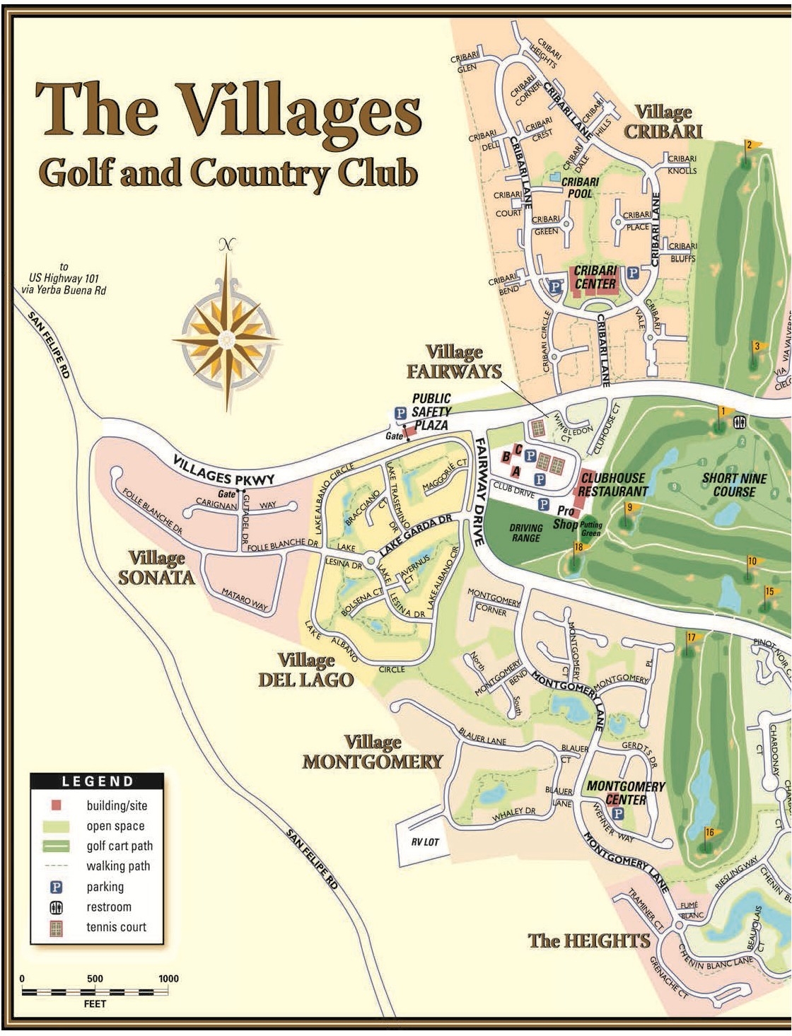 The Villages Map And Hiking Trails The Villages San Jose CA