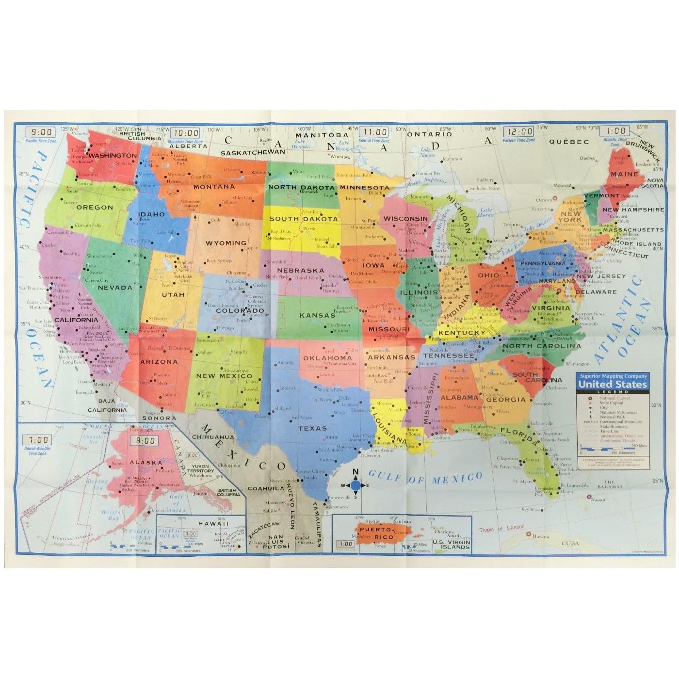 8 1/2 X 11 Printable Map Of United States