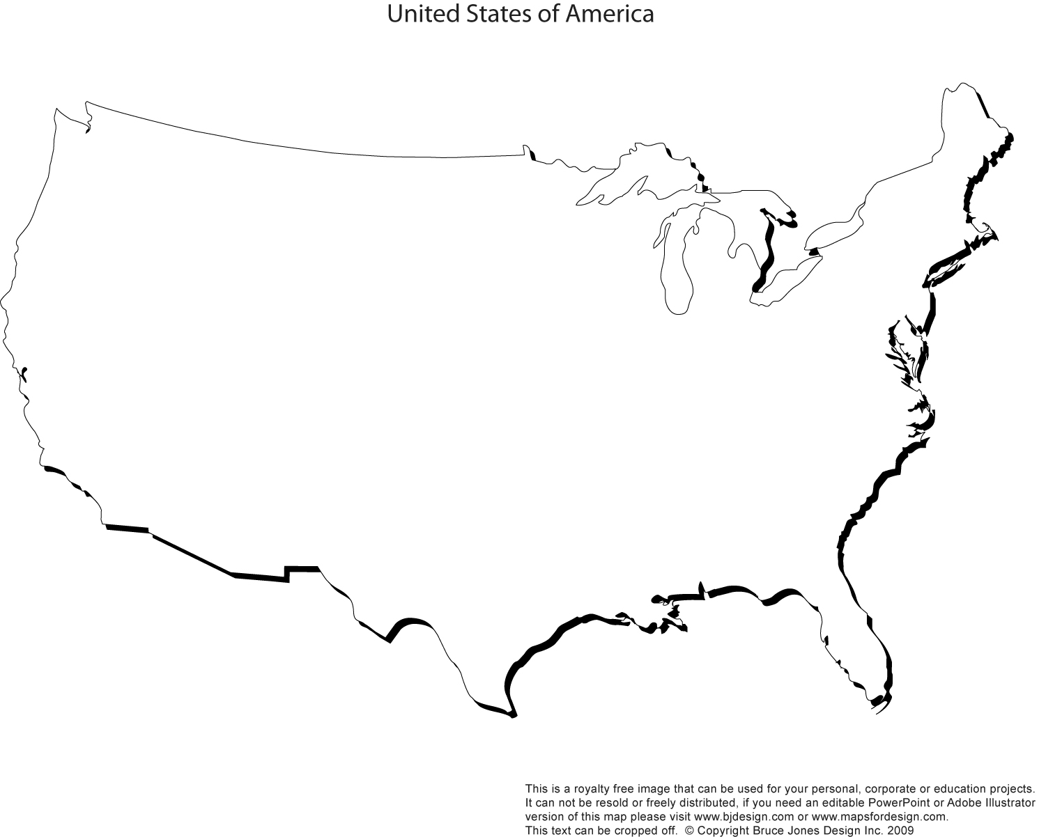 Printable Map Of East Coast Of United States