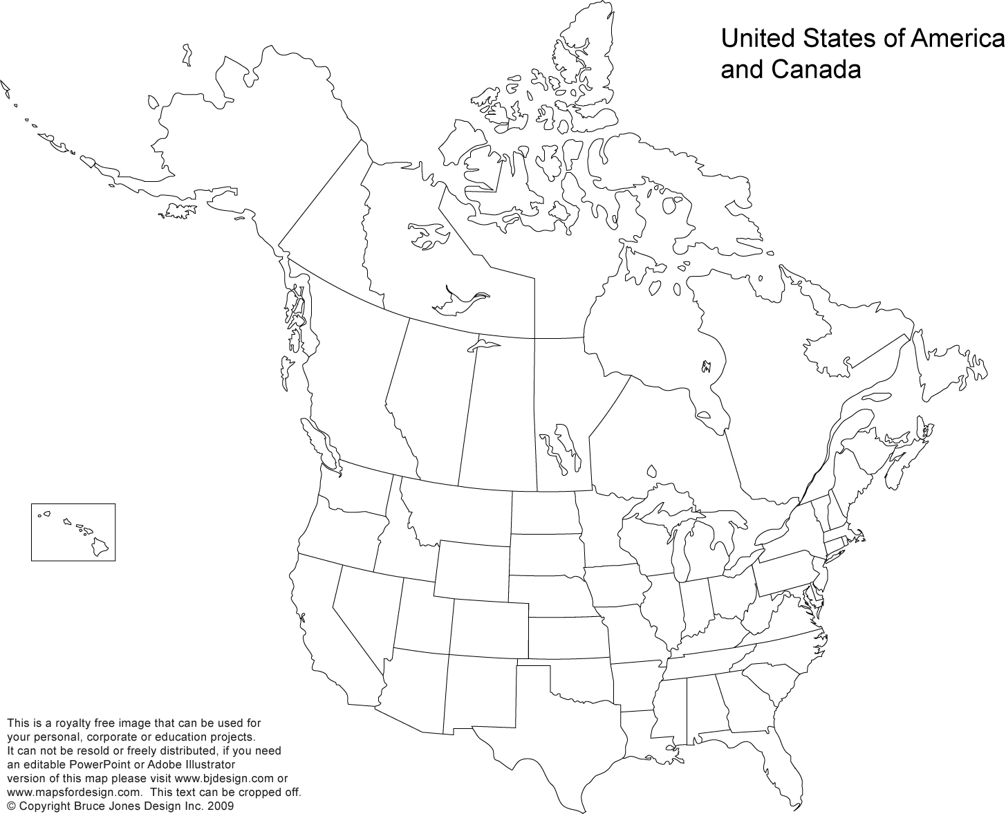 Blank Map Usa Printable