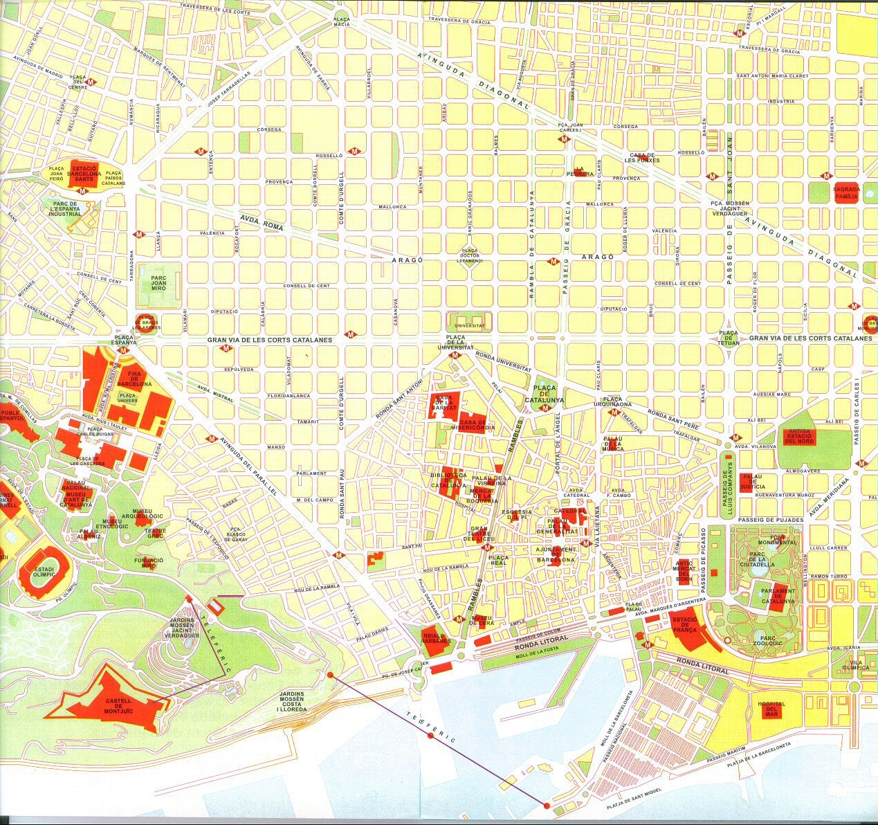 Useful Maps For Visiting Barcelona 2025 