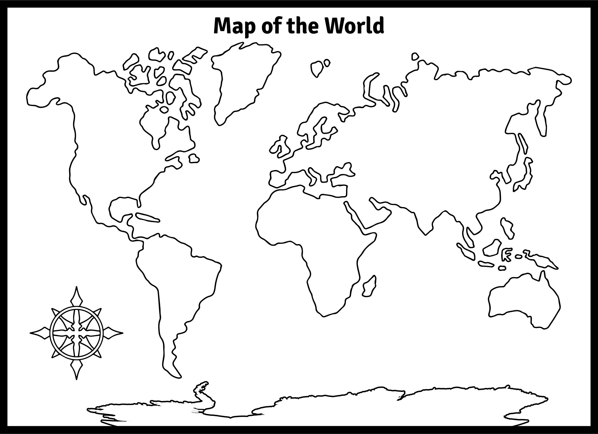World Map Outline Black And White Stock Photos Images Alamy Worksheets Library