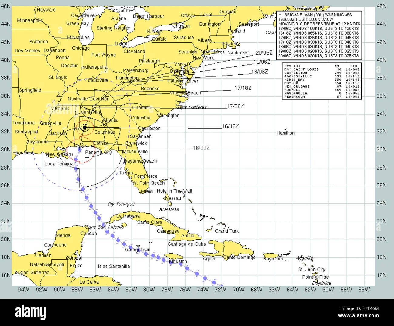 Gulf Of Mexico Hurricane Tracking Map Printable