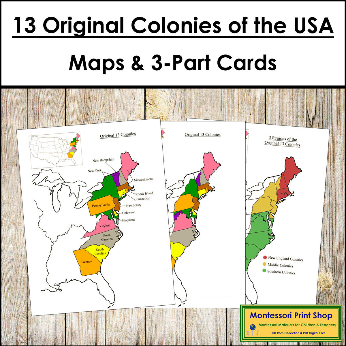 13 Colonies Blank Printable Map