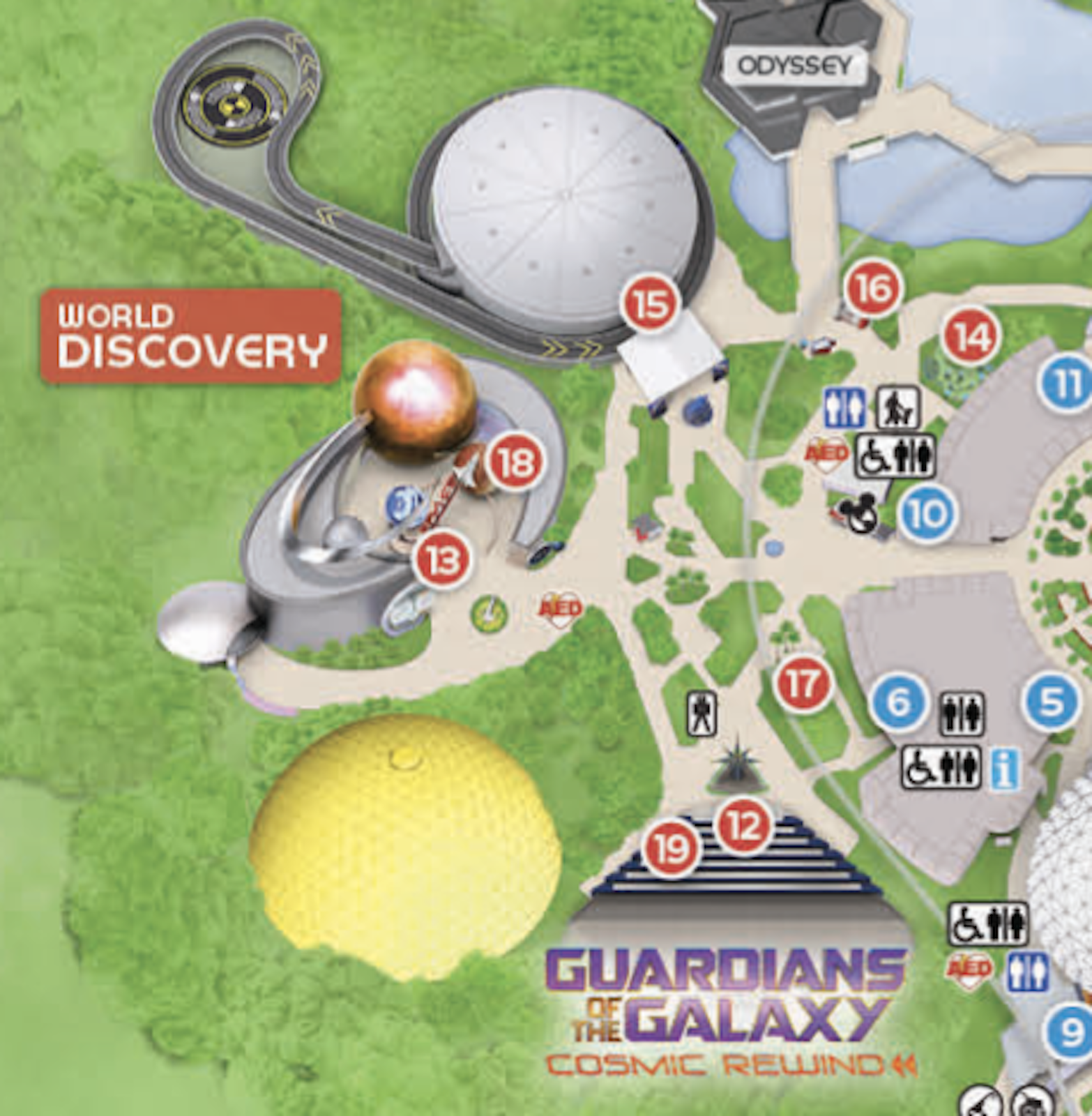 2025 EPCOT Map Of Disney World Printable PDF Details 