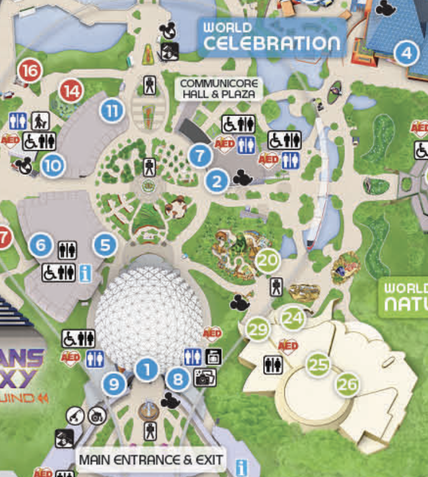2025 EPCOT Map Of Disney World Printable PDF Details 
