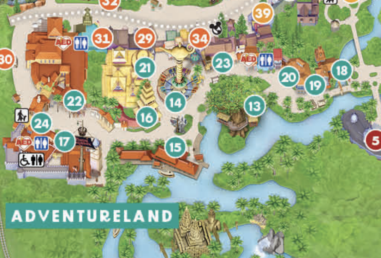 2025 Magic Kingdom Map Of Disney World Printable PDF 