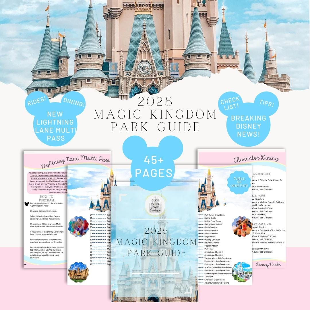 Magic Kingdom Map 2025 Printable