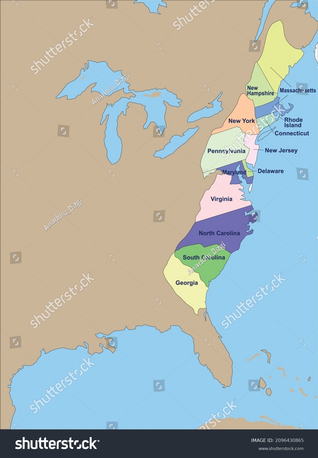 42 13 Colonies Map Royalty Free Images Stock Photos Pictures Shutterstock