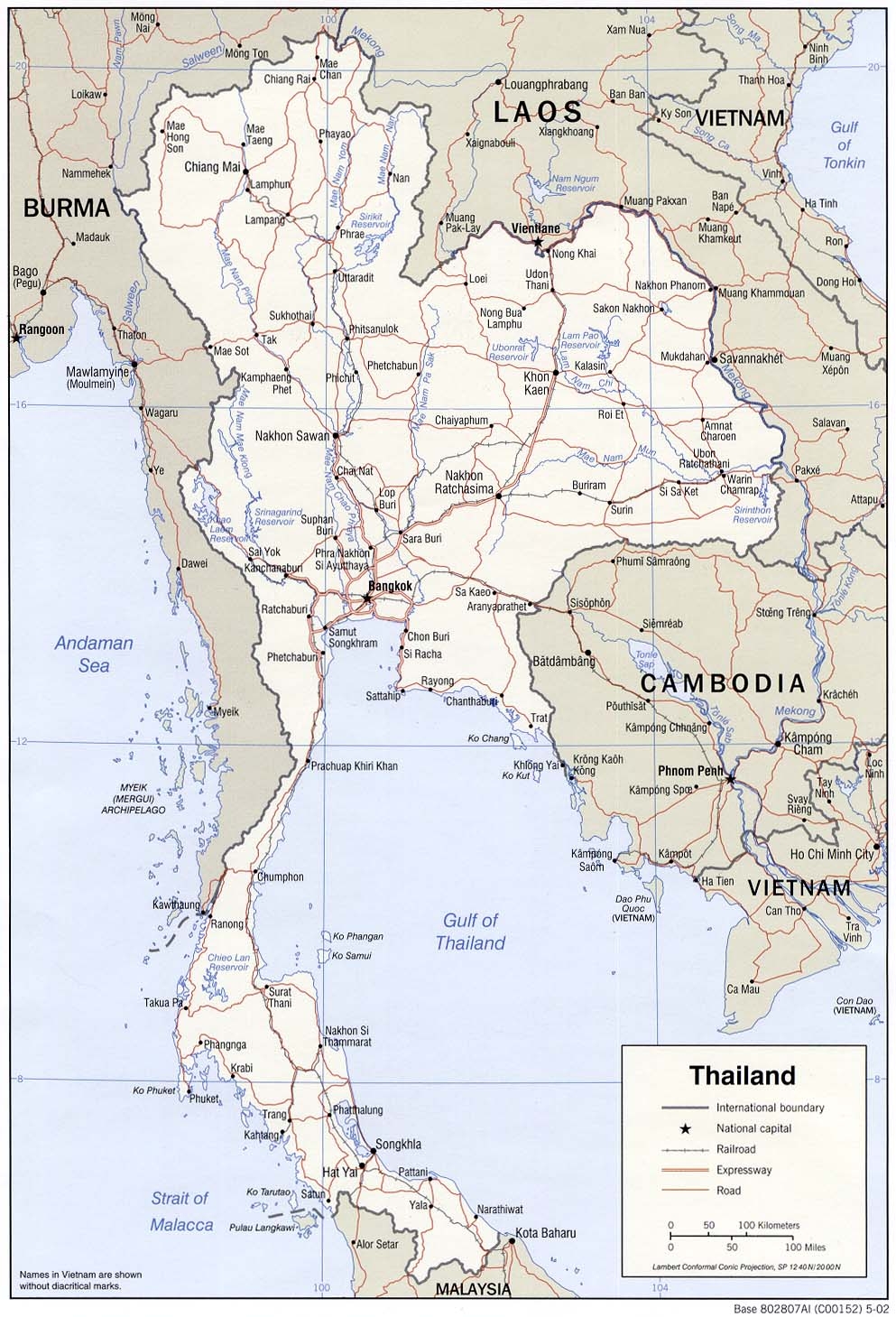 6 Free Maps Of Thailand Ase anup