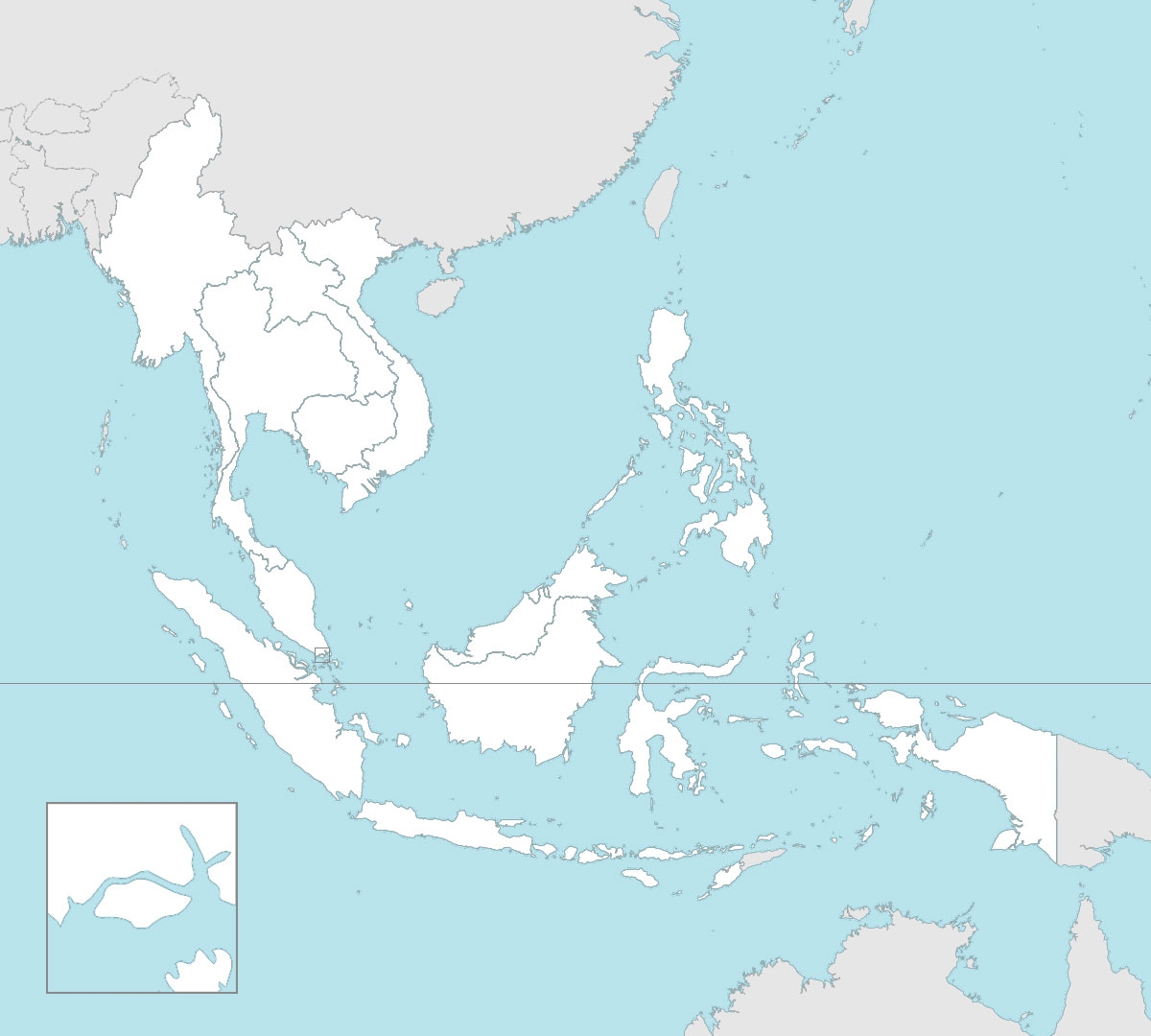 Printable Blank Asia Map