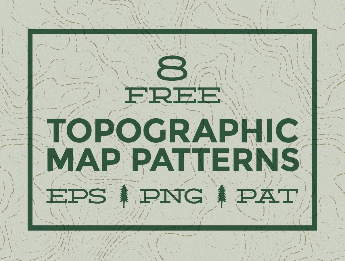 8 Free Seamless Vector Topographic Map Patterns