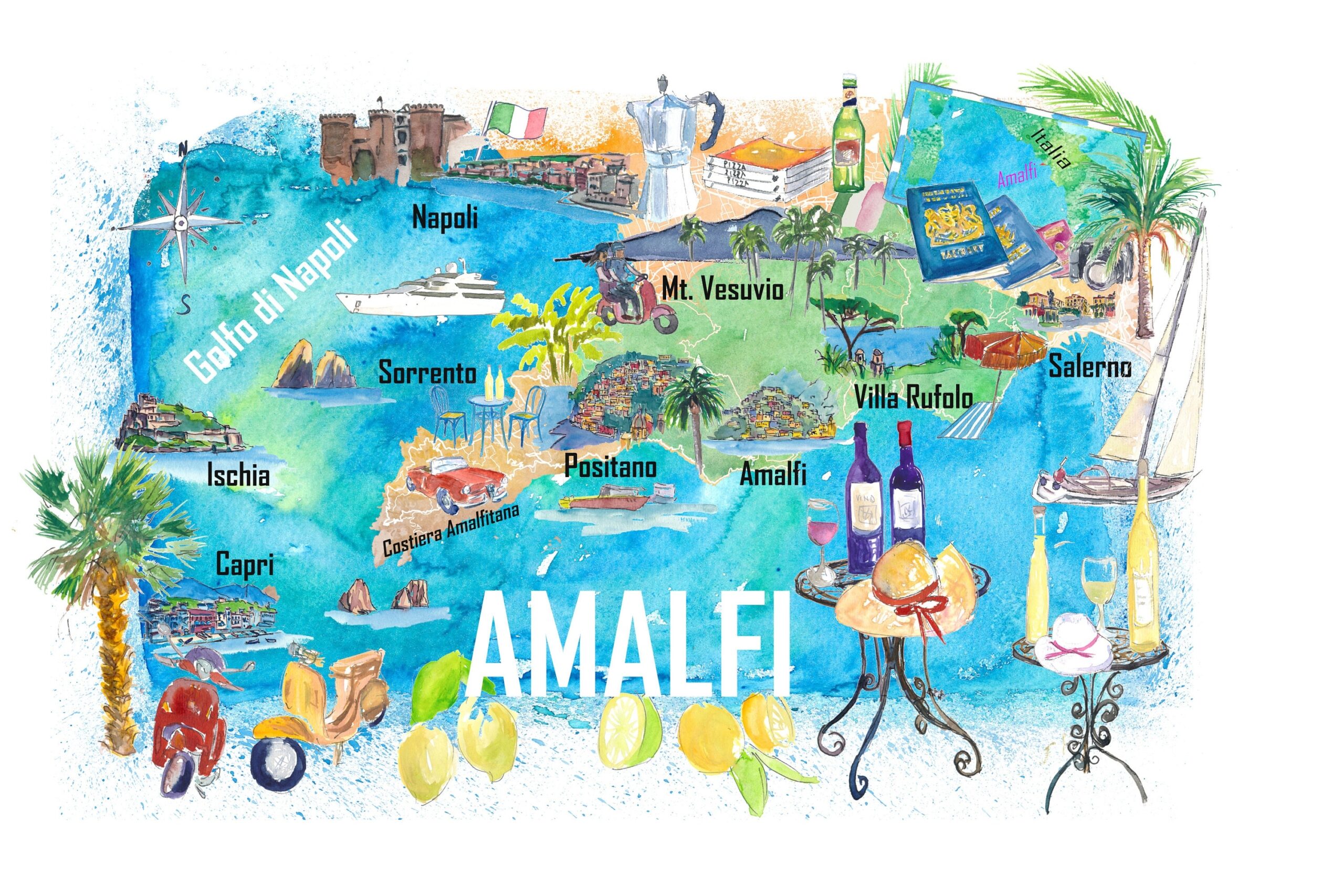 Printable Map Of Amalfi Coast