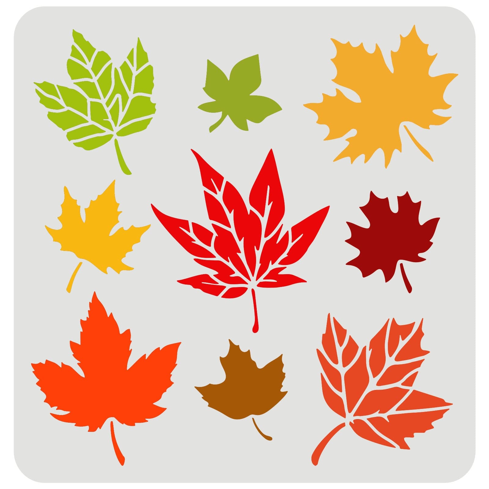 Amazon FINGERINSPIRE Maple Leaves Stencils 11 8x11 8inch Autumn Leaves Stencil Plastic Leaf Pattern Stencil Reusable Fall Leaf Stencils For Painting On Wood Floor Wall DIY Farmhouse Home Decor Arts Crafts 