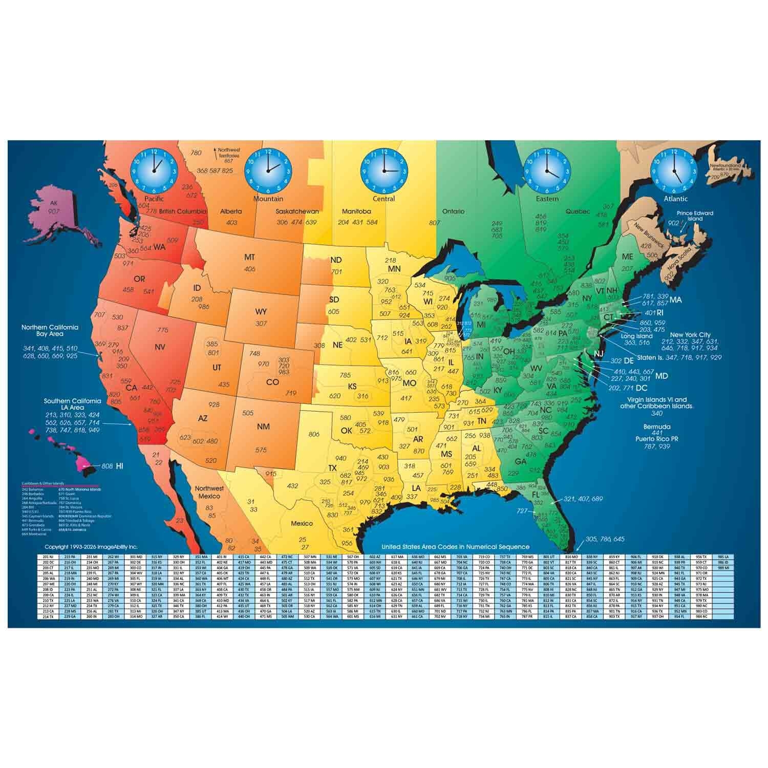Area Code Printable Map