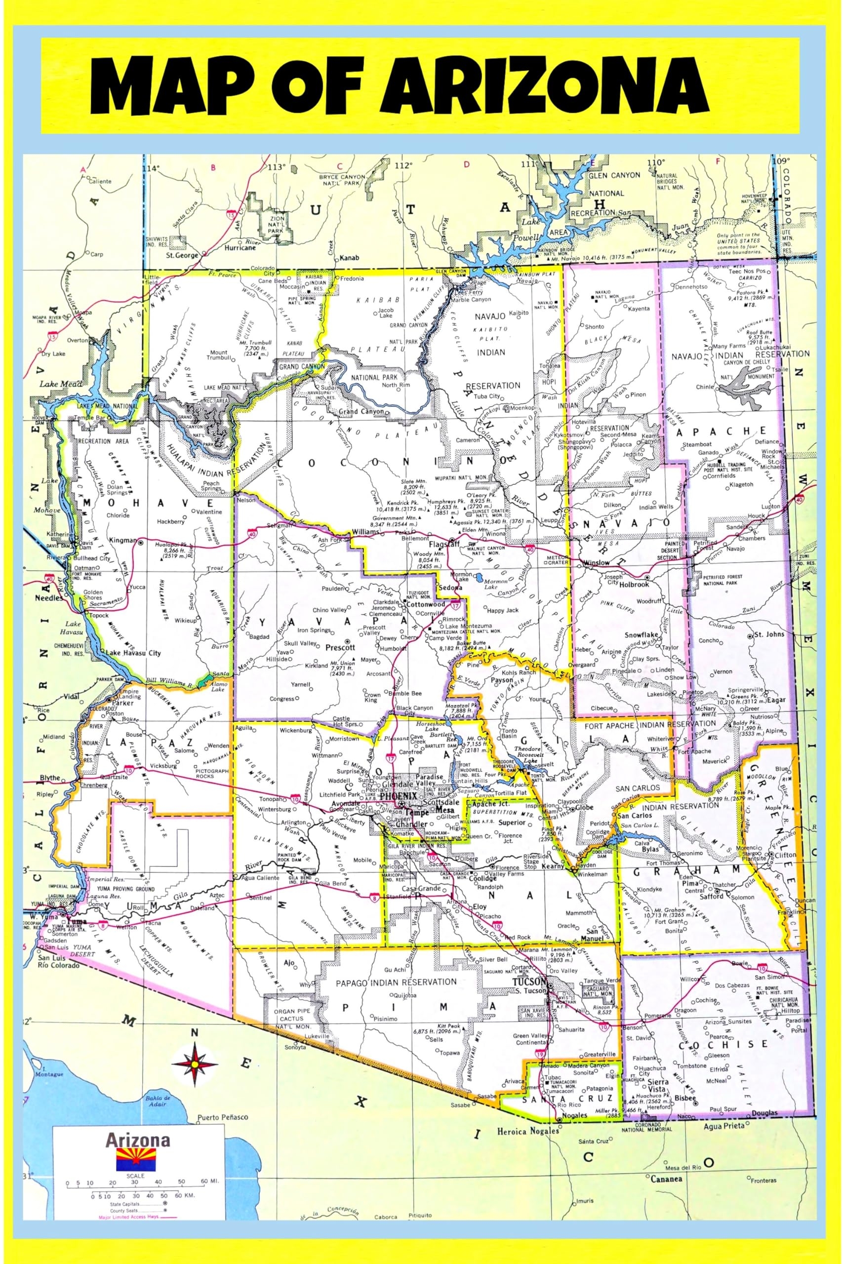 Arizona Map Printable